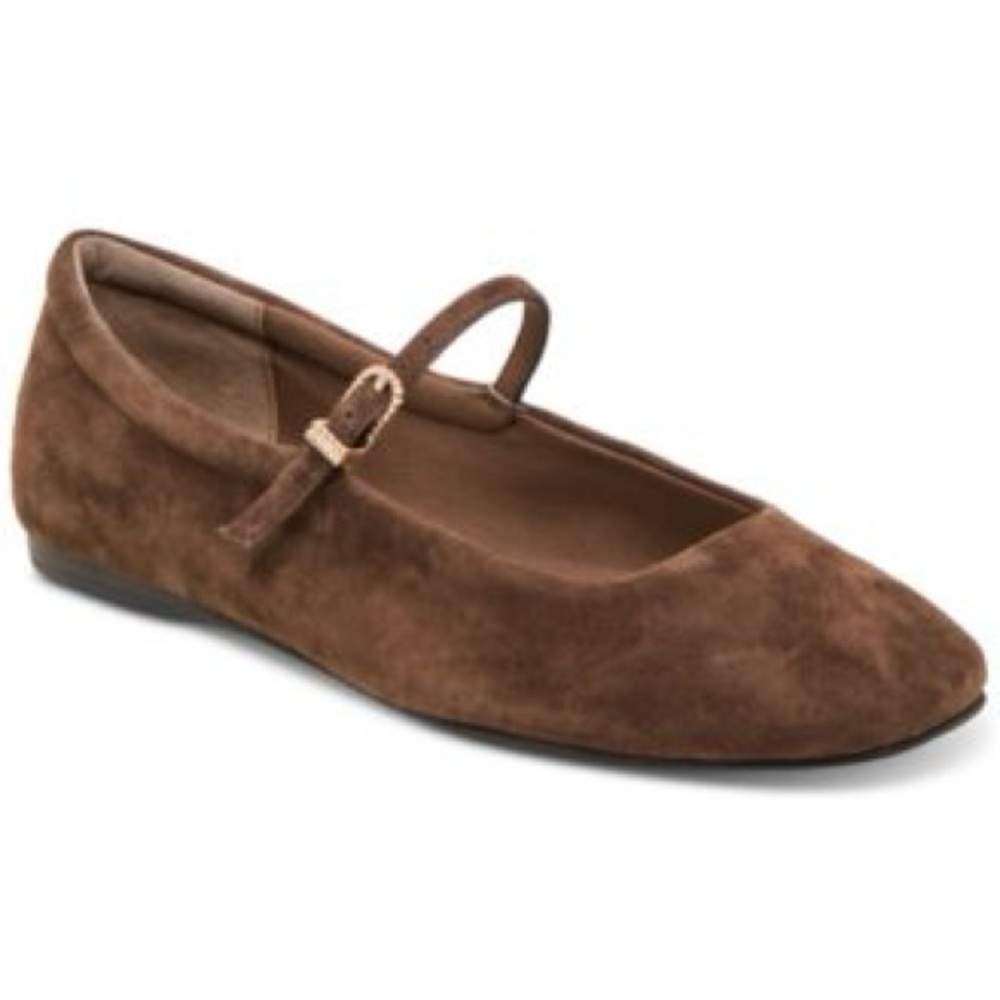 DOLCE VITA REYES SUEDE BALLET FLATS DARK BROWN 8.5 - Picture 2 of 9